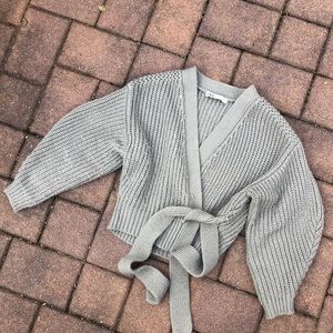 ZARA khaki open sweater